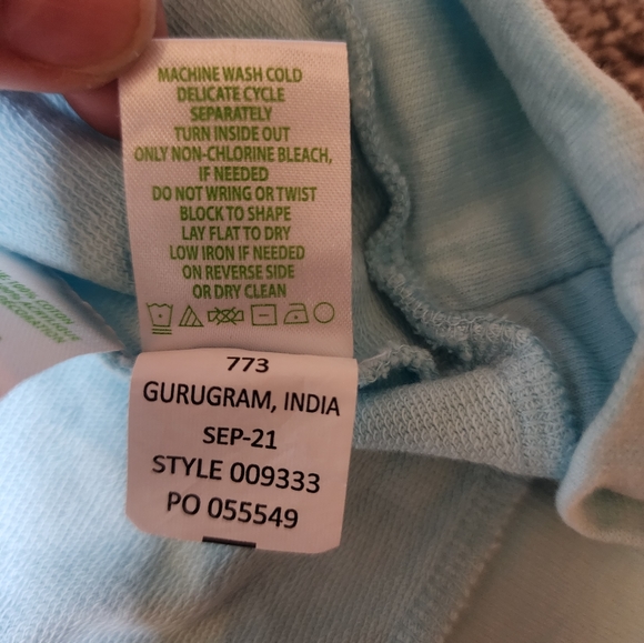 Lilly Pulitzer Aldean Sweatshirt Bubbly Block Letters Aqua Blue Sz Medium - Picture 12 of 14